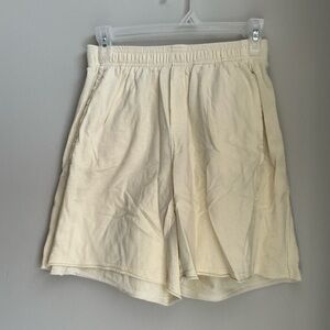 Aerie Cream Lounge Shorts Soft Elastic Waist Cozy Minimalist XS